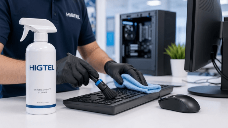Home higtel limpeza com logo